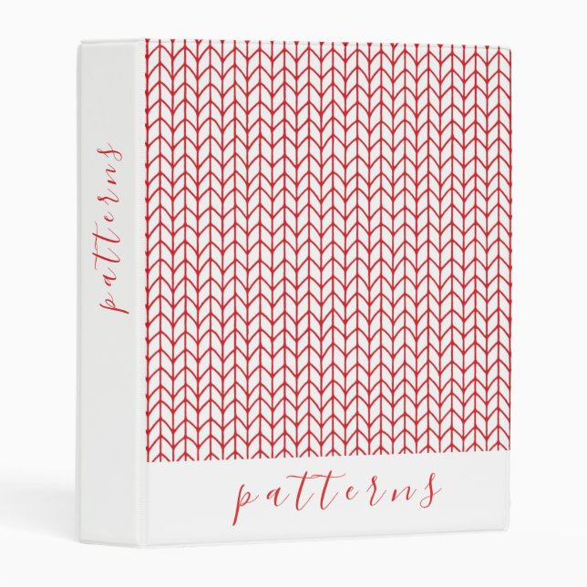 RED LINE KNIT Mini Binder (Front/Spine)