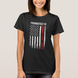 Red Line Promoted To Daddy 2022 Firefighter Dad T-Shirt