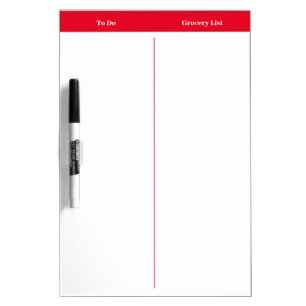 Red Line To Do list, Grocery List Weekly Planner Dry Erase Board