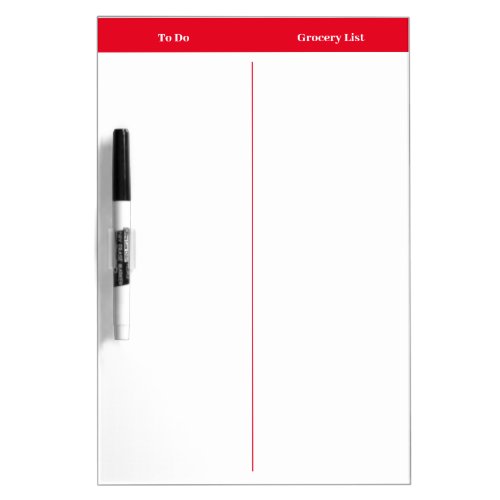 Red Line To Do list Grocery List Weekly Planner Dry Erase Board