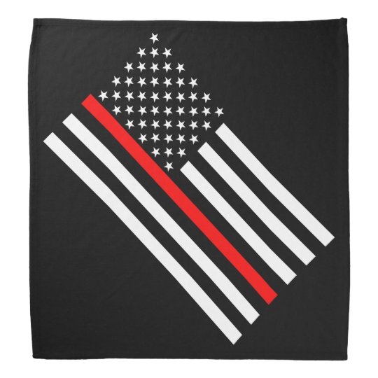 Download Red Line US Flag Bandana | Zazzle.com