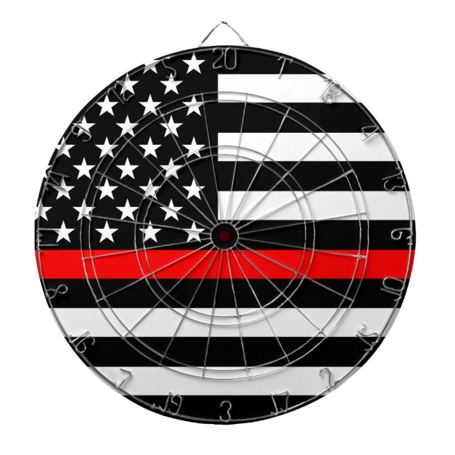Red Line US Flag Dart Board (Front)
