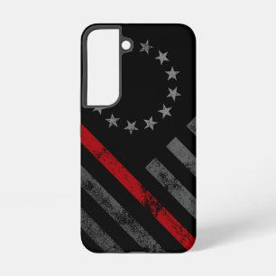 Red Line Vintage American Flag Samsung Galaxy S22 Case