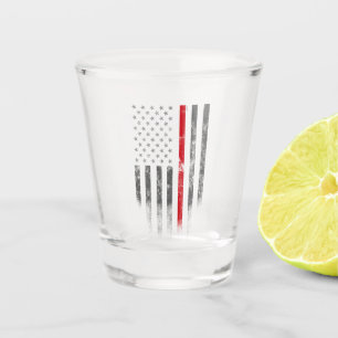RED LINE Vintage American Flag Shot Glass