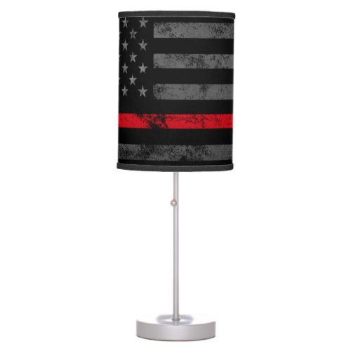 RED LINE VINTAGE AMERICAN FLAG TABLE LAMP