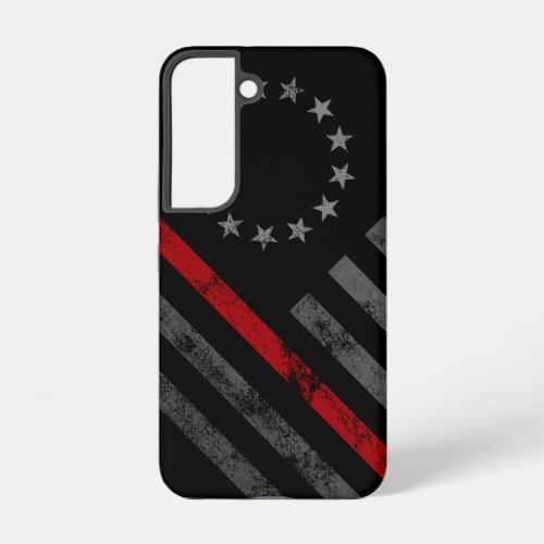 Red Line Vintage Betsy Ross American Flag Samsung Galaxy S22 Case