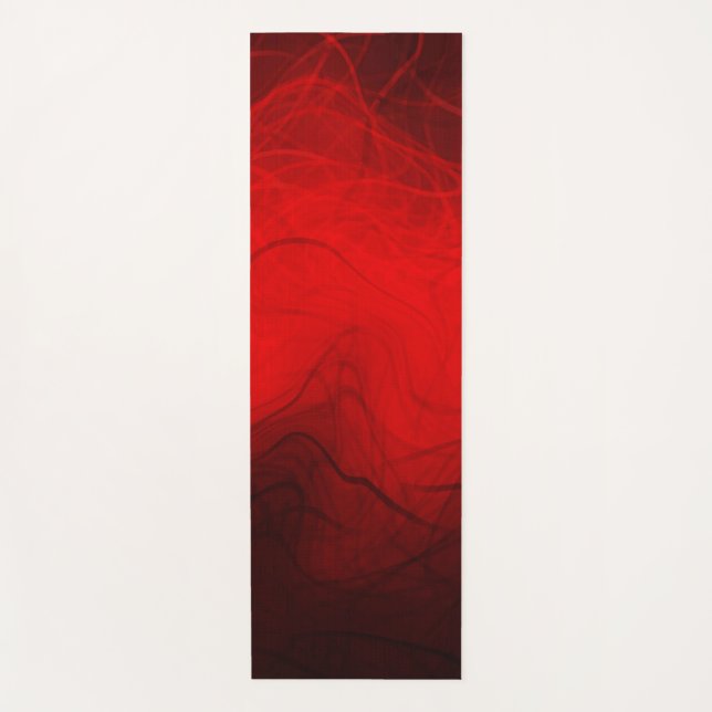 Red Linear Waves - Yoga Mat (Front)