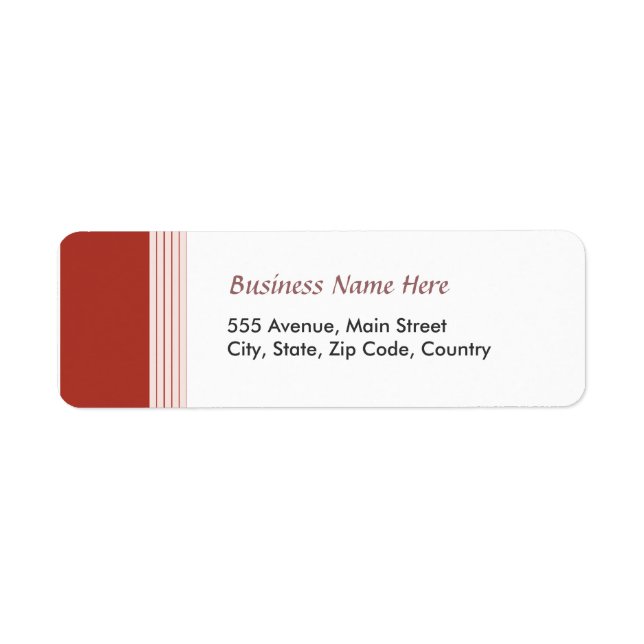 Red Lined Label (Front)