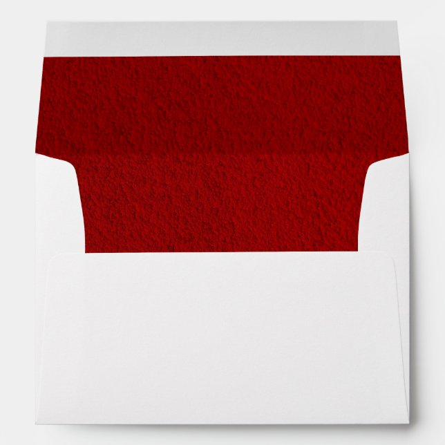 Red lined white background envelope (Back (Bottom))