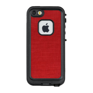 Red Linen Fabric Texture Photo LifeProof FRĒ iPhone SE/5/5s Case