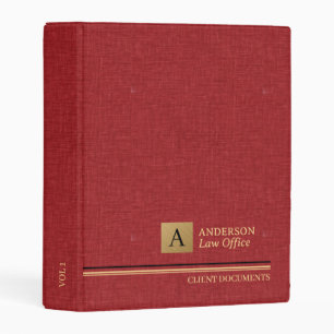 Red Linen Law Office Binder