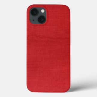 Red Linen Texture Photo Background iPhone 13 Case