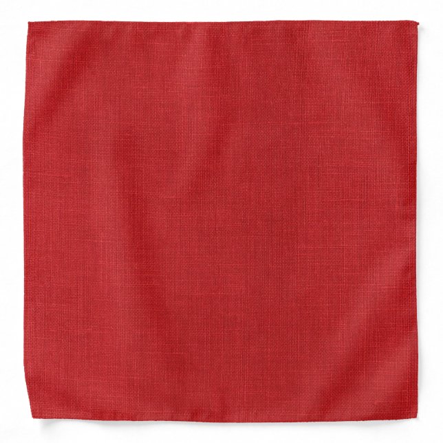 Red Linen Texture Photo Bandana (Front)