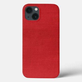 Red Linen Texture Photo iPhone 13 Case