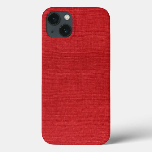Red Linen Texture Photo Case-Mate iPhone Case (Back)