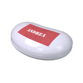 Red Linen Texture Photo Glass Jar (Side)