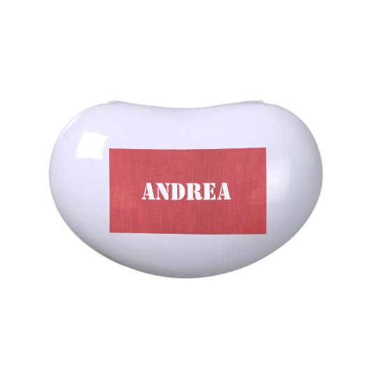 Red Linen Texture Photo Glass Jar (Top)