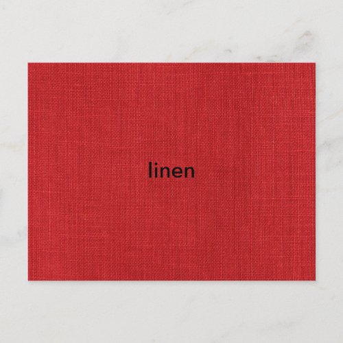 Red Linen Texture Photo Postcard