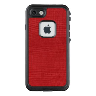 Red Linen Threads Texture Photo LifeProof® FRĒ® iPhone 7 Case
