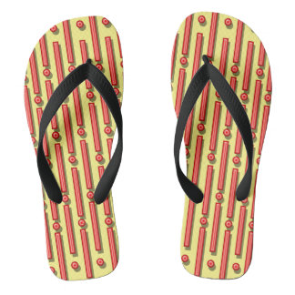 Red Lines and Dots Flip Flops