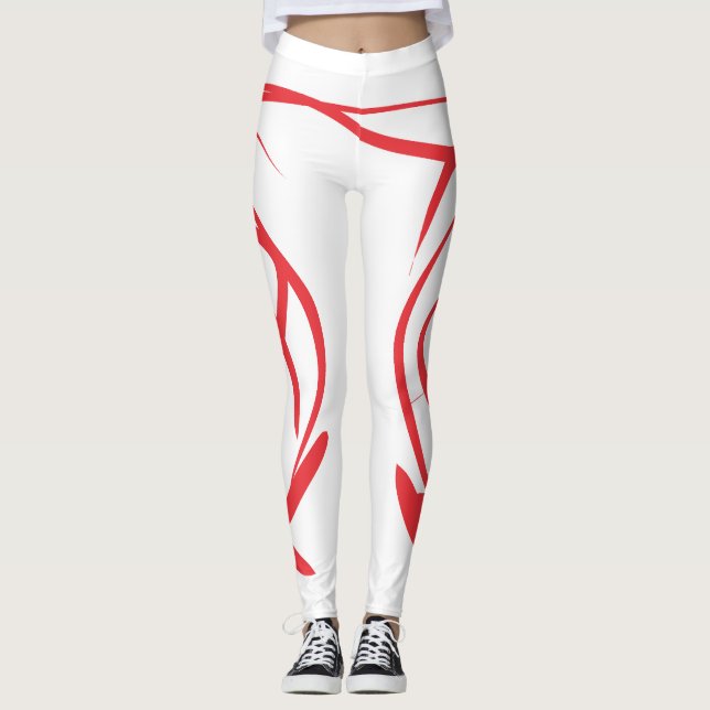 Red Lines Leggings (Front)