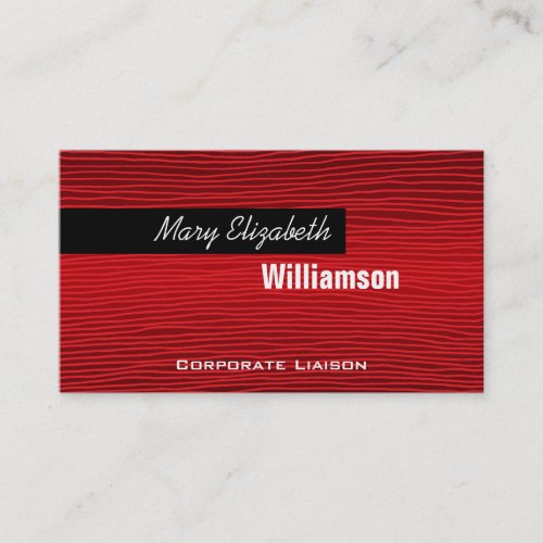 Red Lines Modern Professional Business Cards