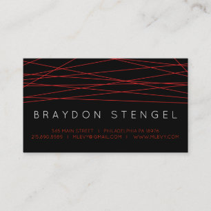 RED LINES Professional Business Card