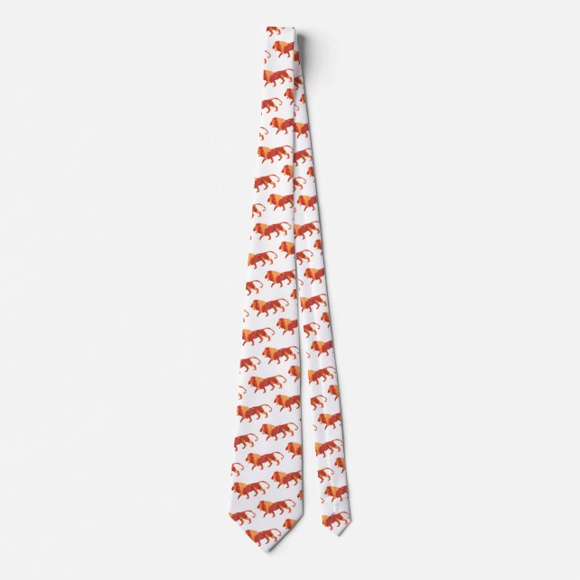 Red Lion Art Neck Tie (Front)