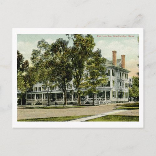 Red Lion Inn Stockbridge MA 1909 Vintage Postcard