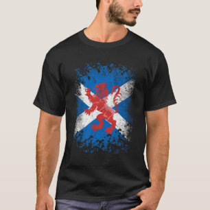 Red Lion Rampant and Scottish Flag T-Shirt