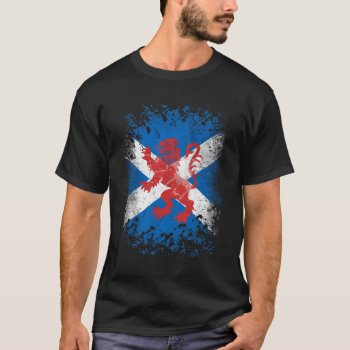 Red Lion Rampant And Scottish Flag T-shirt by memphisto at Zazzle