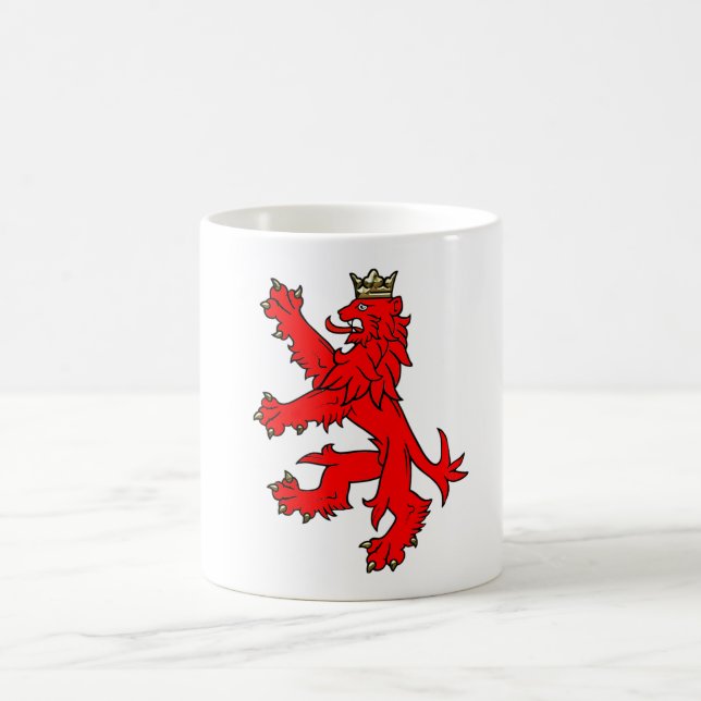 Red Lion Rampant with Gold Crown Mug (Center)