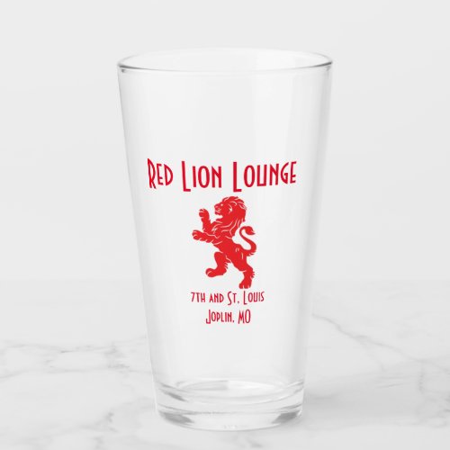 Red Lion Replica Beer Glass