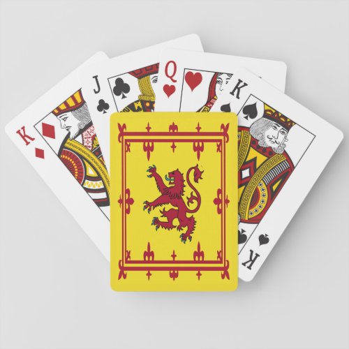 Red Lion Scottish Flag Royal Standard of Scotland  Poker Cards