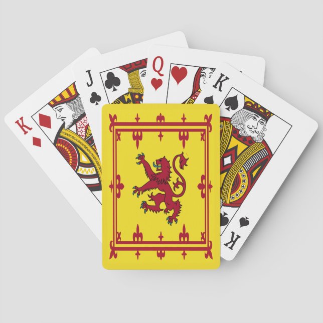 Red Lion Scottish Flag Royal Standard of Scotland  Poker Cards (Back)