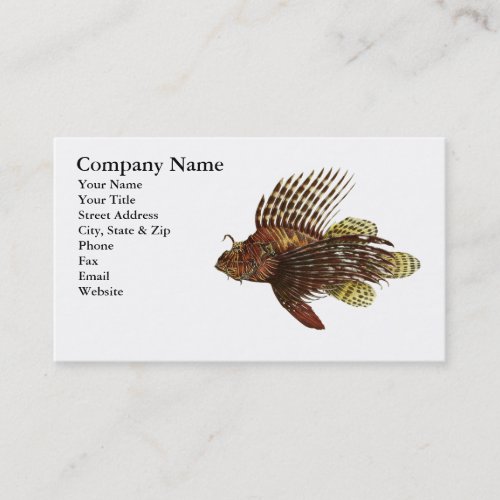 Red Lionfish Business Card