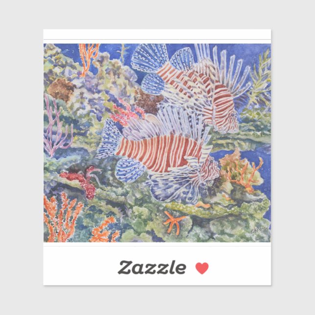 Red Lionfish Sticker (Sheet)
