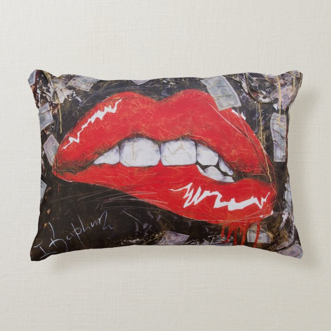 Red lips accent pillow (Front)