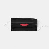 Red Lips Adult Cloth Face Mask (Front, Folded)