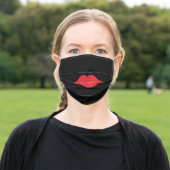 Red Lips Adult Cloth Face Mask (Outside)