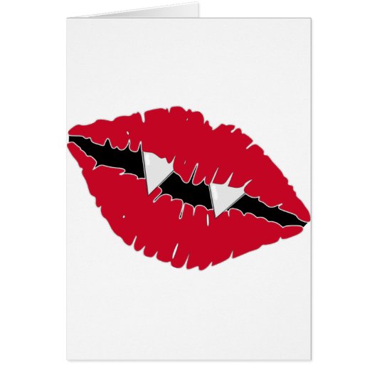 Red Lips and Fangs Cards (Front)