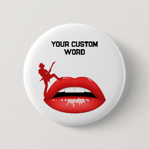 Red Lips and Guitarist Button   Patches