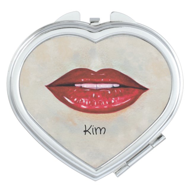 Red Lips  Compact Mirror (Front)