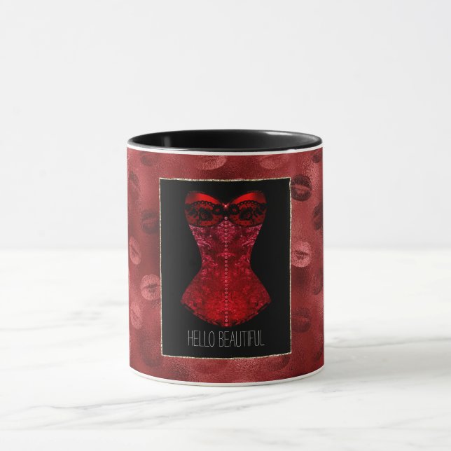 Red Lips Corset  Mug (Center)