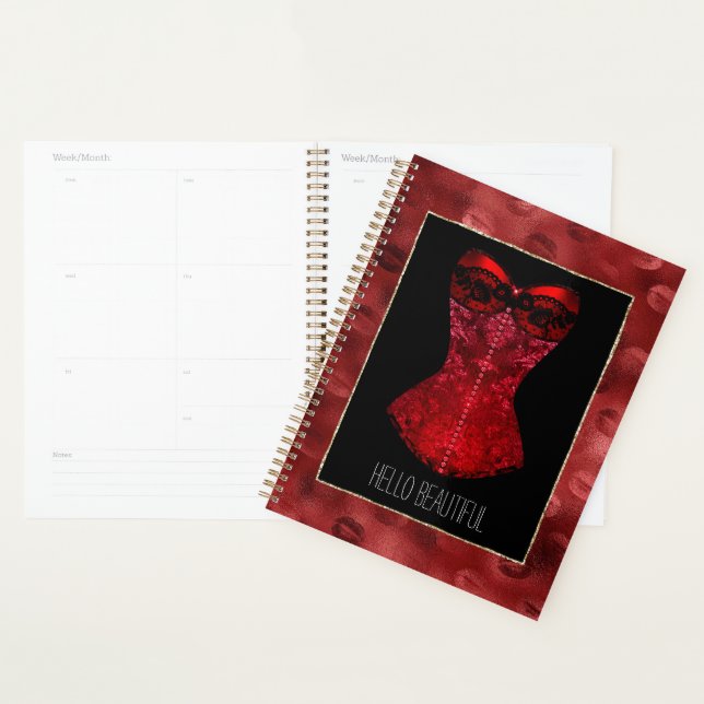 Red Lips Corset  Planner (Display)