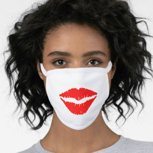 Red Lips Face Mask
