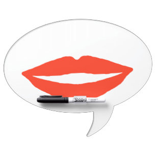 Red Lips Funny Message Dry Erase Board
