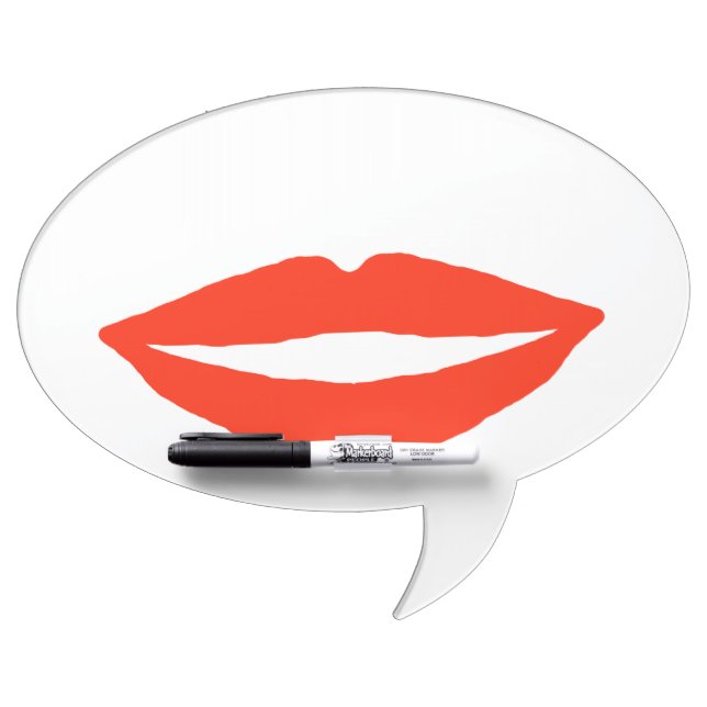 Red Lips Funny Message Dry Erase Board (Front)