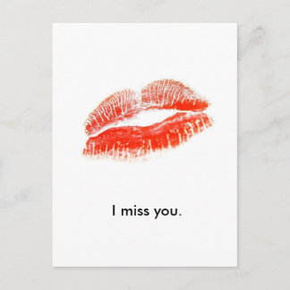 red_lips, I miss you. Postcard