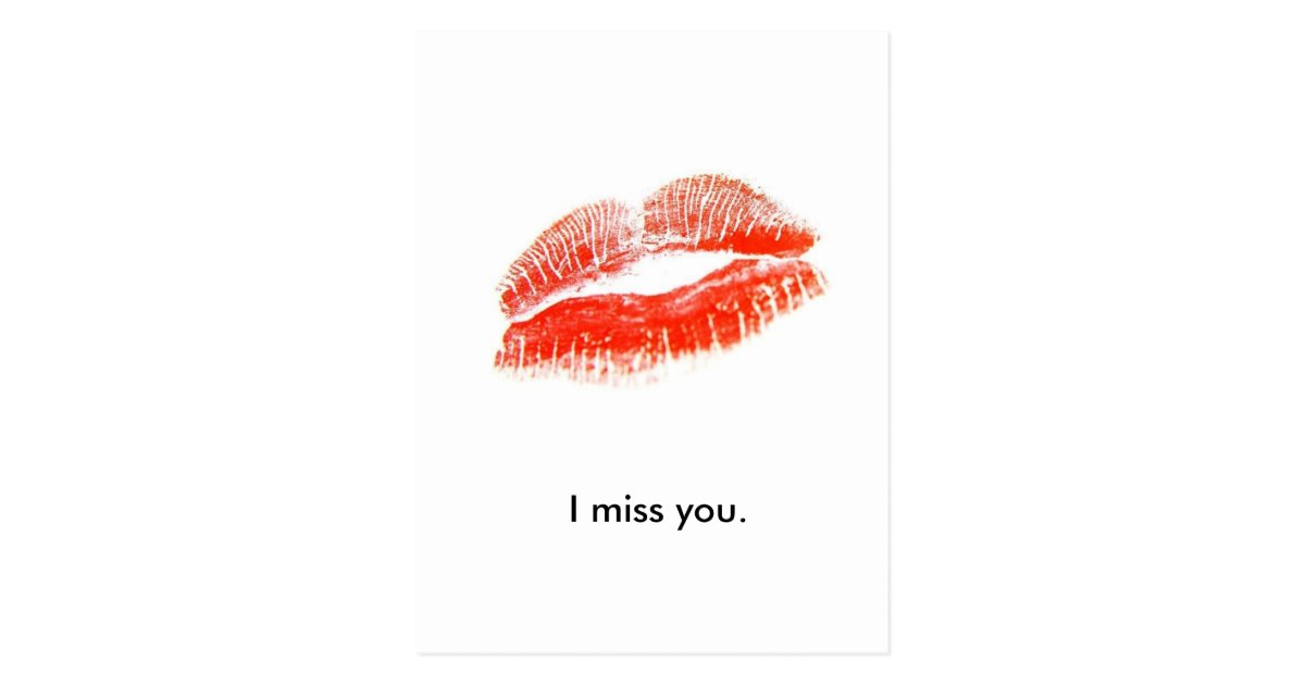red_lips, I miss you. Postcard